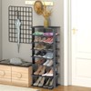 Tangkula 7-tier Shoe Rack Free Standing Shelf Storage Modern Shoe Rack  Organizer Patented White : Target