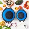 Collapsible Colander, 2 Pcs Large And Small Silicone Kitchen Strainer for Draining Pasta, Vegetable and Fruit By ELITRA HOME, Blue - 2 of 4