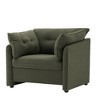 Aukfa Chenille Oversized Armchair, Single Sofa Chair, Modern Armchair Single Sofa Lounge Chair, 23.6" Seat Depth Comfortable Seating for Living Room - 2 of 4