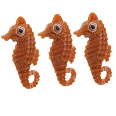 Unique Bargains Plastic Sea Horse Hippocampi Fish Floating Decor Brown