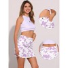 INSPIRE CHIC Women's Cow Print Casual Elastic Back High Waist Mini Short Skirt - 2 of 4