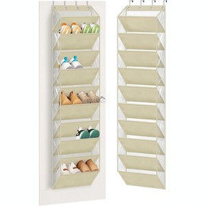 Over-The-Door Shoe Organizer with Deep Pockets - Clear Hanging Storage Rack for Sneakers, Boots, Space-Saving Design - 1 of 4