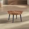 MOEPISY 31-Inch Modern Farmhouse-Style Living Room Coffee Table, Round Table With Natural Finish, Burlywood - 3 of 4