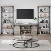 6 Tier Bookshelf Industrial Bookcase Wood Tall Standing Bookshelves Wood Vintage Display Rack Rustic Bookshelf - 3 of 4