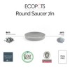 Ecopots Round Recycled Plastic Modern In/Outdoor Planter Flower Pot Saucer - 3 of 4