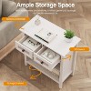 Heynemo Rattan Storage Cabinets, Accent Boho Storage Cabinet with 2 Drawers and 2 Shelves, Multipurpose Modern Storage Cabinet - 3 of 4