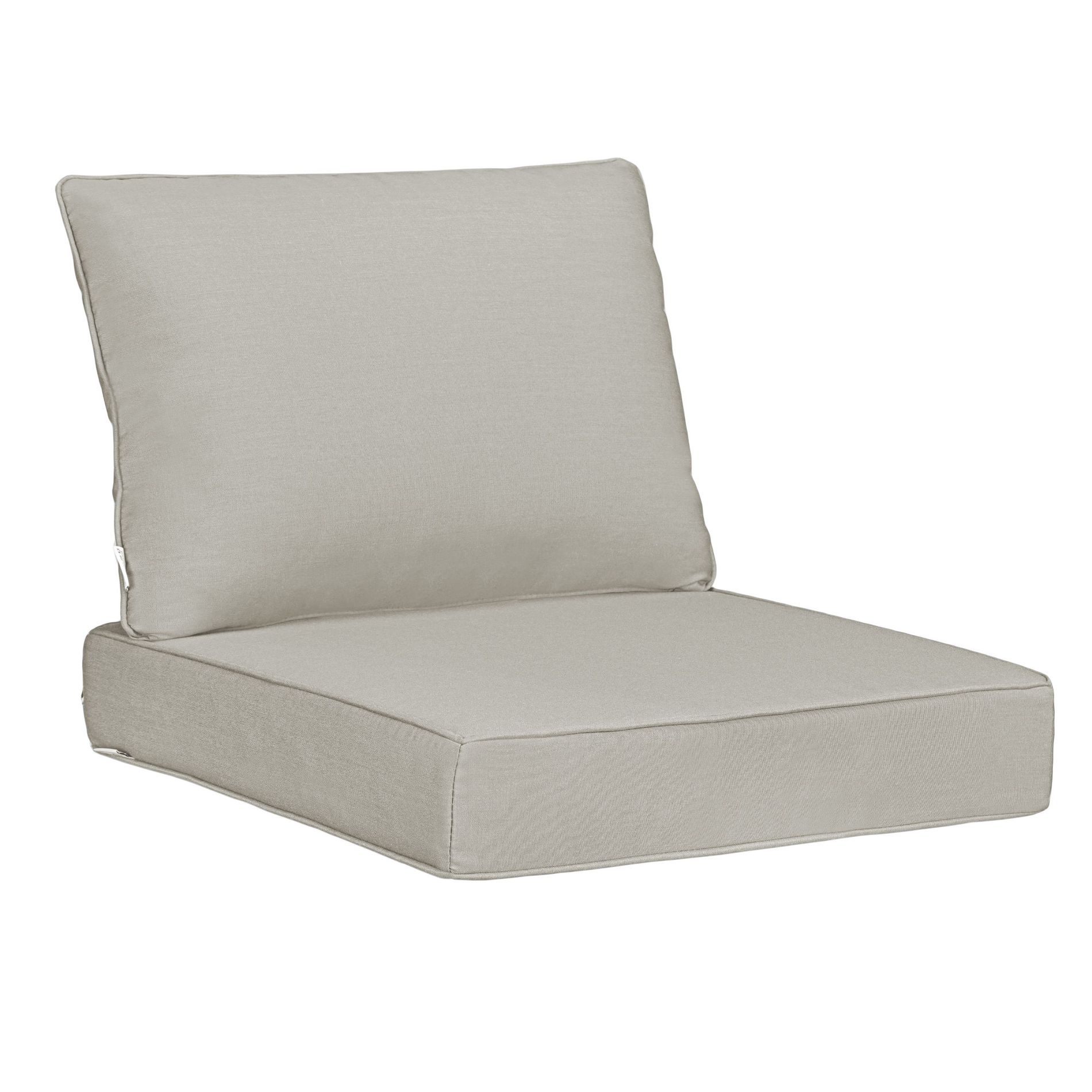 PIA RICCO 24.6”x23.3” Outdoor Patio Deep Back and Seat Cushion Set, Waterproof & Fade Resistant Back Pillows