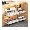 Pull Out Cabinet Organizer, Extendable Slide Out Drawer Storage Shelves, Adjustable Drawers Pull Out Carbon Heavy Duty Slide Out Drawers With Silent - 2 of 4