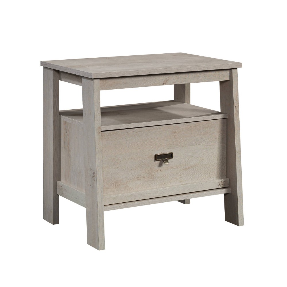 Photos - Bedroom Set Sauder Trestle 1 Drawer Night Stand Chalked Chestnut  