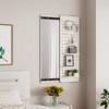 ACEPANO 47.6 in. H Wall Mounted Full Length Mirror with Shelf & Multifunctional Design Panel-White - 2 of 4