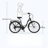 INFURNIC Bicycles, 26 Inch Ladies Bicycle with Adjustable Seat, Commute Bicycle Women Ladies, Beige, 66.5"*22.83"*45.7" - 4 of 4