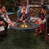 Costway 35.5'' Patio Fire Pit Dining Table Charcoal Wood Burning W/ Cooking BBQ Grate - 3 of 4