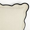 Lush Décor Coastal Chic Scalloped Edge Pillow Cover Dark Linen/Black - 3 of 4