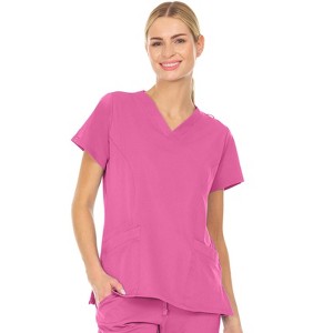 Medichic Women's Eleanor 3-Pocket Stretch V-Neck Scrub Top - 1 of 3