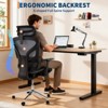 Ergonomic Office Chair with Breathable Mesh Back, High Back Support, Armrests&Rolling Wheels - Adjustable Desk Chair for Work, Study,Gaming - 3 of 4