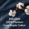 100% Cotton Solid Color Heavyweight Bath Towel Set, Anti-Microbial Certified Highly Absorbent Plushy Bath Towel - 3 of 4