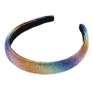 Unique Bargains Women's Simplicity Rhinestone Wide-brimmed Classic Style Headband 5.59"x0.87" Assorted Color - 1 of 4