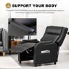 COMHOMA Recliner Chair Massage Single Sofa with Upholstered Handrail Living Room Chair Black - 4 of 4