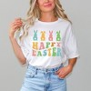 Simply Sage Market Women's Happy Easter Pastel Bunnies Short Sleeve Graphic Tee - 2 of 4
