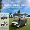 VEVOR Golf Cart Enclosure, Polyester Driving Enclosure, Club Car Covers Universal Fits for 2+2 Passenger Golf Carts, Black - 3 of 4