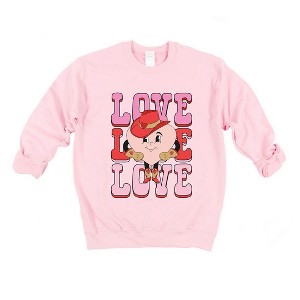 Simply Sage Market Women's Graphic Sweatshirt Love Stacked Western Heart - 1 of 4