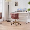 Office Desk Chair,Upholstered Home Office Desk Chairs With Swivel Wheels,Velvet Office Chair With Gold Legs Discount Office Chairs-The Pop Home - 2 of 4