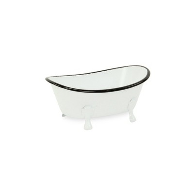 Cheung's Lavande Metal Fleur-de-Lis Mini Tub Decor - White