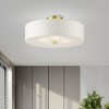 Livex Lighting Meridian 4 - Light Semi-Flush Mount in  Satin Brass - 4 of 4