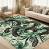 Snake Print Machine Washable Living Room Rugs 8x10 Non-Slip Vintage Aesthetic Accent Rugs, Stain-Resistant Low Pile Gothic Floor Mats For Office - 4 of 4