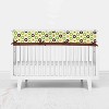 Bacati - Mod Dots Stripes Green Yellow Beige Brown 10 pc Crib Bedding Set with Long Rail Guard Cover - image 3 of 4