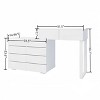 TiramisuBest 55in Long 6 Drawer Dresser with Marbling Worktop, Mordern Storage Cabinet with Metal Leg and Handle with Walnut for Dressers - 3 of 4