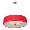 Yosemite Home Decor SH3007-5P-CPRS Lyell Forks Family 5-Light Satin Steel Pendant with Chili Pepper Red Drum Shade, Red, 30 x 30 x 47 - 2 of 4