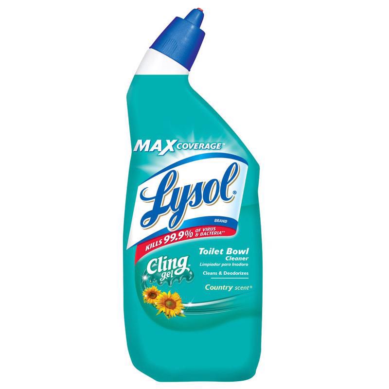 Lysol Cling Gel Country Scent Toilet Bowl Cleaner 24 oz Gel (Pack of 9), 1 of 2