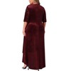 Agnes Orinda Women's Plus Size Velvet Sequin Glitter Half Sleeve Sweetheart Neck Asymmetrical Hem Party Prom Maxi Dresses - 4 of 4