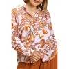 Women's Vintage Paisley Print Button-up Blouse - umgee - 3 of 4