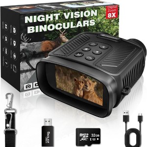 NAYSAYE Outdoor Binoculars 4K High Definition Optical Zoom for Camping and Wildlife Observation, Black, 3.8"*6.8"*8" - 1 of 4