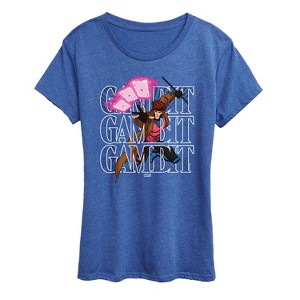 Women's - Marvel - X-Men Gambit Stack Short Sleeve Graphic T-Shirt - 1 of 4