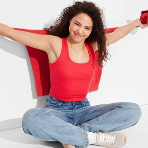 Women's Slim Fit Scoop-Neck Tank Top - Wild Fable™ - 1 of 4