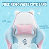 Okak Modern Cute Animal Swivel Gamer Chair with Paw Lumbar Cushion,High Ergonomic Task Chair Computer Chair for Adults - 3 of 4