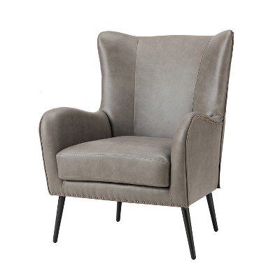 Harpocrates Classic Armchair with wingback and nailhead trim | ARTFUL LIVING DESIGN