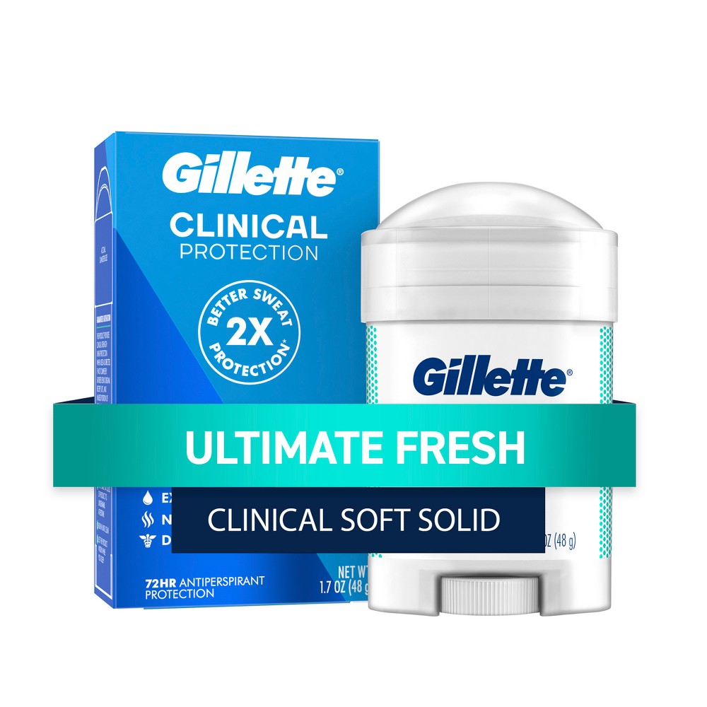 Photos - Deodorant Gillette Clinical Soft Solid Ultimate Fresh Antiperspirant &  - 2 