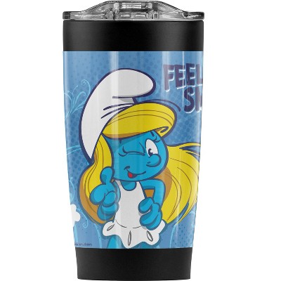 The Smurfs Smurfette Floral Feeling Smurfy Steel Tumbler 20oz Coffee Travel Mug