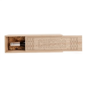 CHEERS! Wood Wine Box by True - 1 of 1