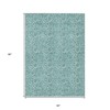 Teal Blue And Aqua Floral Washable Indoor Outdoor Area Rug - 3 of 4