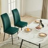 Okak Modern Style Minimalist-Design Velvet Dining Chairs for Kitchen Dining Room,High Back Armless Seating Dining Chair Set of 2 - 2 of 4