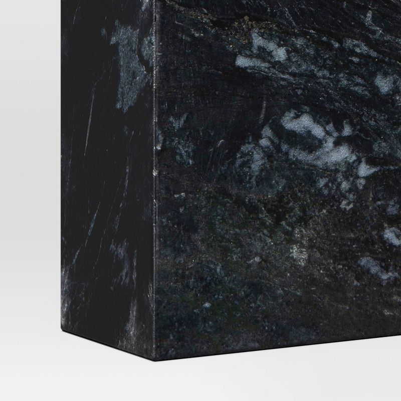 2pc Marble Bookends Black - Threshold&#8482;, 4 of 5
