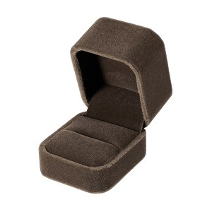 Unique Bargains Luxury Suede Jewelry Ring Box 1 Pc - 1 of 4
