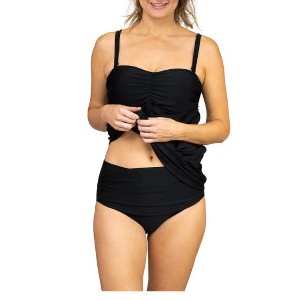 Heat Swimwear Ruched Women's Missy Swim Top Tankini - 1 of 3