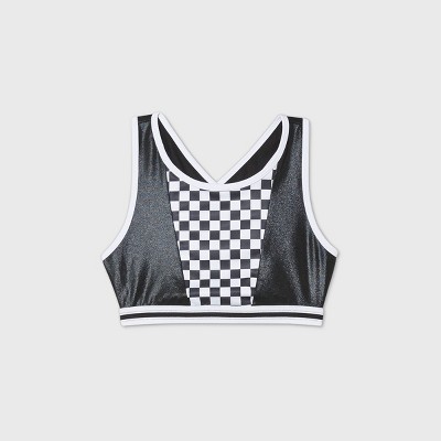 checkered sports bra