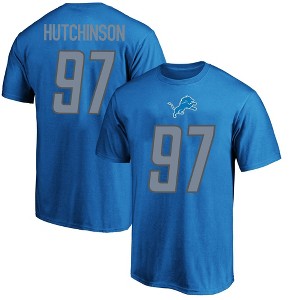 NFL Detroit Lions Men's Short Sleeve Core Aidan Hutchinson Big & Tall T-Shirt - 1 of 2